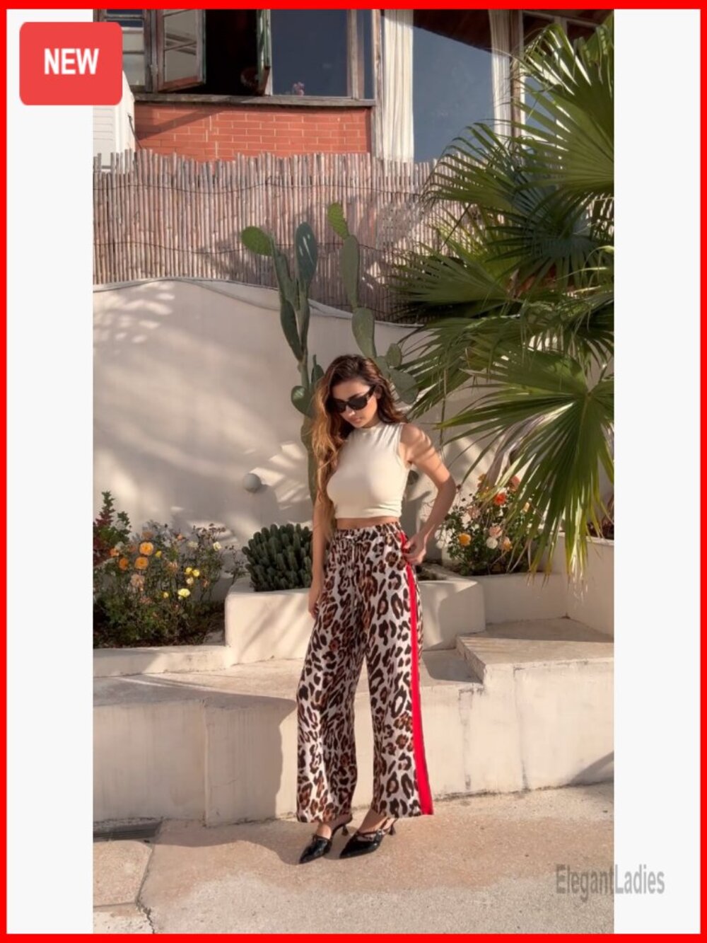 Wide Leg Palazzo Pants High Waisted Drawstring Casual Lounge Trousers - Picture 6 of 7